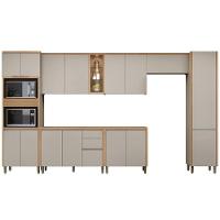 Kit Cozinha Modulada 7 Peças Allure (3aéreos+2balcões+1paneleiro+1torrequente) Cp02 Jequitiba-gris Fosco - Linea Brasil - 8