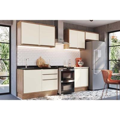 Kit Cozinha Completa 6 Peças Versalis (3aéreos+2balcões+1complemento) C6p161 Freijo-cinza Argila - Herval