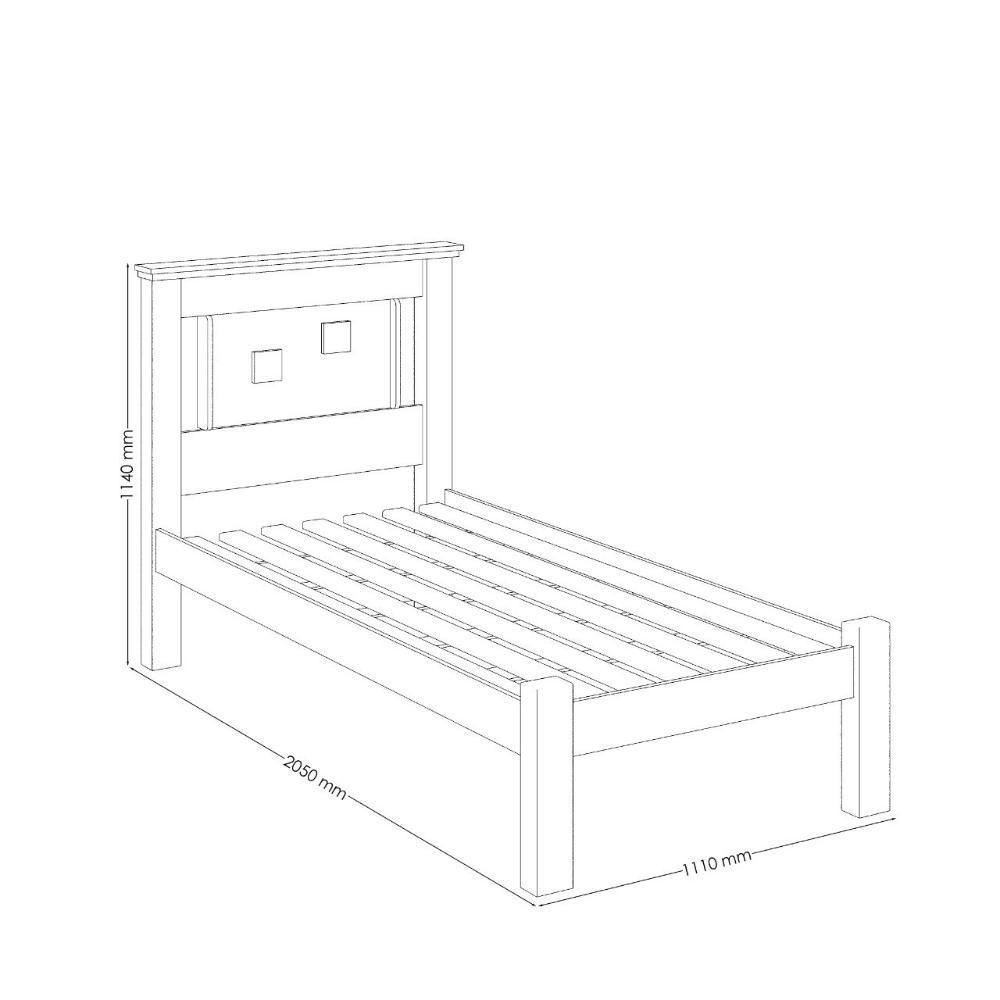 Cama Solteiro Lavínia Malbec / Off White - Framar Móveis - 3