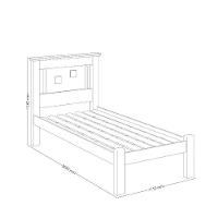 Cama Solteiro Lavínia Malbec / Off White - Framar Móveis - 3