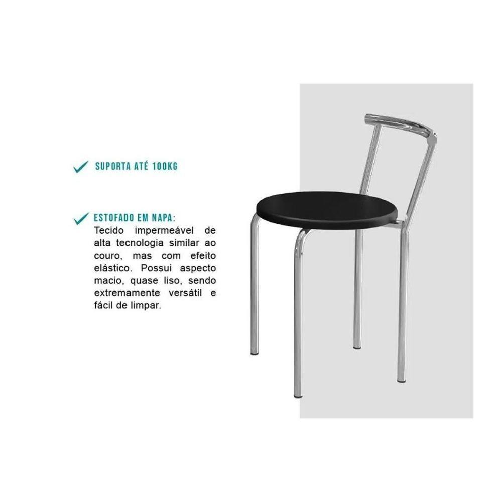 Kit 4 Banquetas Sala Jantar 105 4 Uni Branco-courano Branco - Carraro - 5