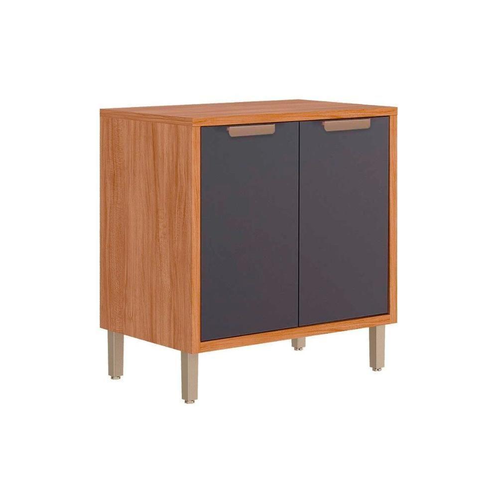 Módulo Cozinha Mgm Divina Balcão C- Tampo Eloise C- 2 Portas 80cm Cinamomo-titanium-mgm - 1