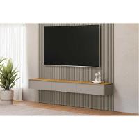 Módulo Nicho Curvo 220cm P- Painel De Sala Tauari-gris Fosco - Linea Brasil - 7