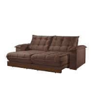 Sofá Retrátil Barcelona 2,10m 3 Lugares Molas Ensacadas Txr Cobre - 2