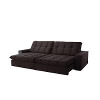 Sofá Retrátil Caparaó 1,80m 2 Lugares Molas Ensacadas Txr Marrom - 2