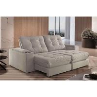 Sofá Retrátil Botucatu 2,50m 04 Lugares Molas Ensacadas Txr Bege - 1