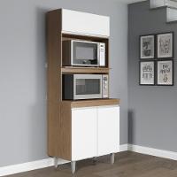 Kit Armário Torre Quente Cozinha Forno/micro Menu Móveis Branco - 2