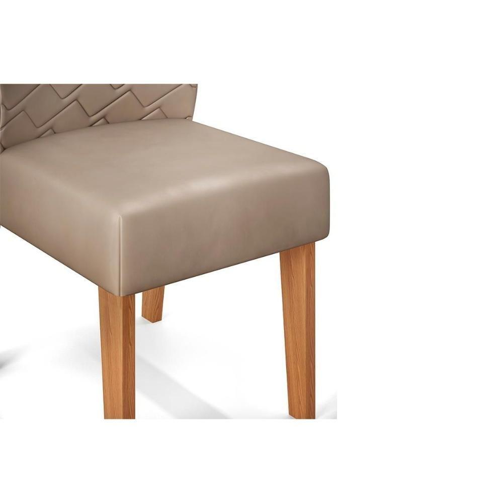 Kit 2 Cadeiras Sala Jantar Lidia 2 Un Freijó-suede Moca Marrom - Dj Móveis - 4