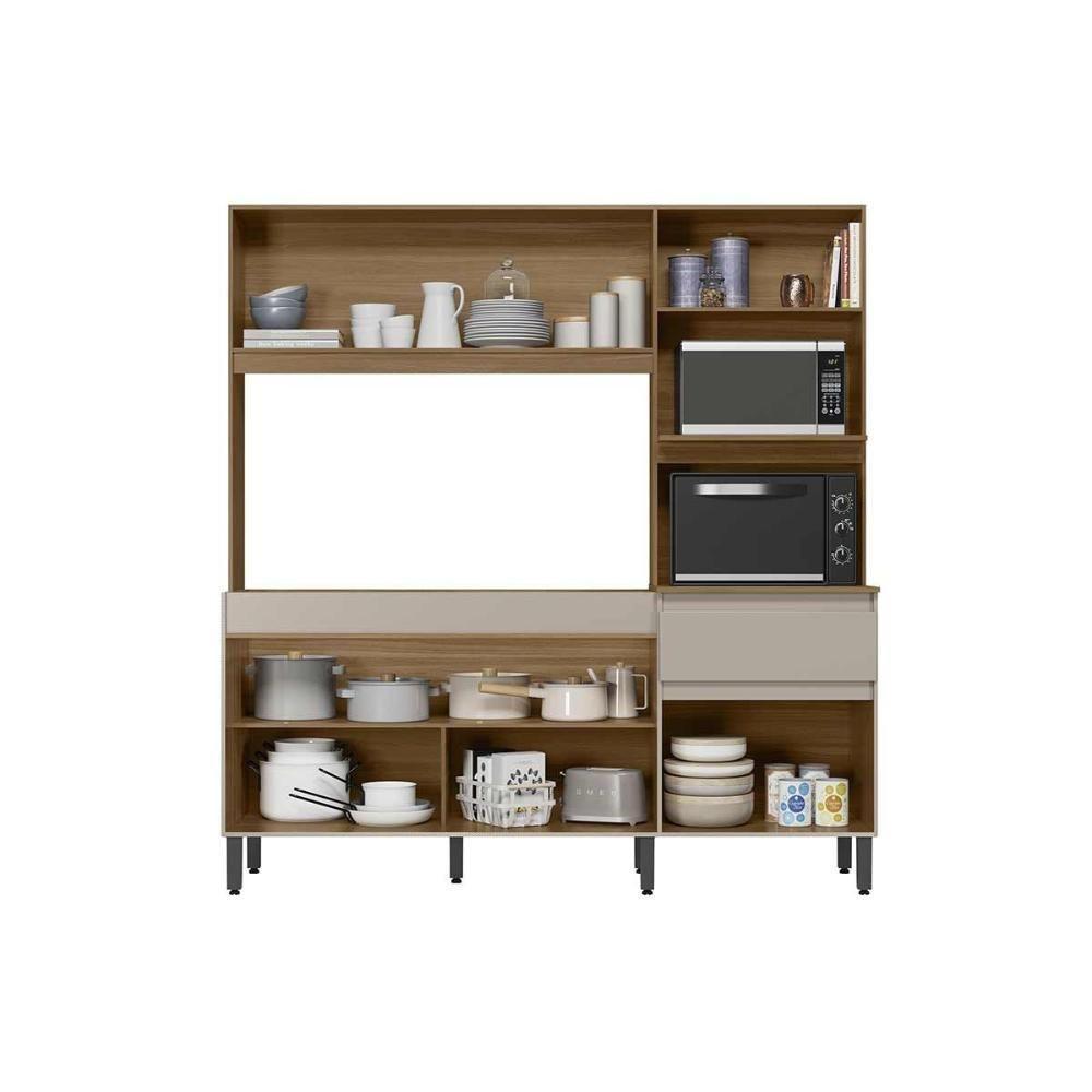 Kit De Cozinha Compacta Amaranto C- 5 Portas E 1 Gaveta 182cm Amendola-nude Prime Tx - Demóbile - 3