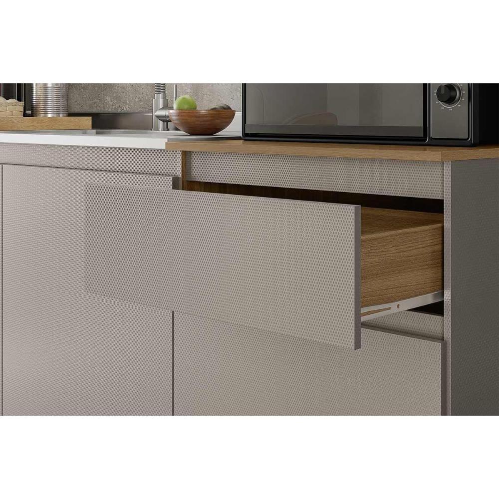 Kit De Cozinha Compacta Amaranto C- 5 Portas E 1 Gaveta 182cm Amendola-nude Prime Tx - Demóbile - 5
