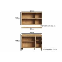 Kit Cozinha Modulada 3 Peças Sauvignon (1aéreo+1balcão+1complemento) C3p47 Amendoa-off White - Ronipa - 2