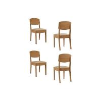 Kit 4 Cadeiras Sala Jantar Havana 4 Un Naturalle-linho Bege Turim - Rufato - 1