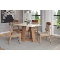 Kit 2 Cadeiras Sala Jantar Mila Plus 2 Un Nature-corano Caramelo-linho Creme - Henn - 2