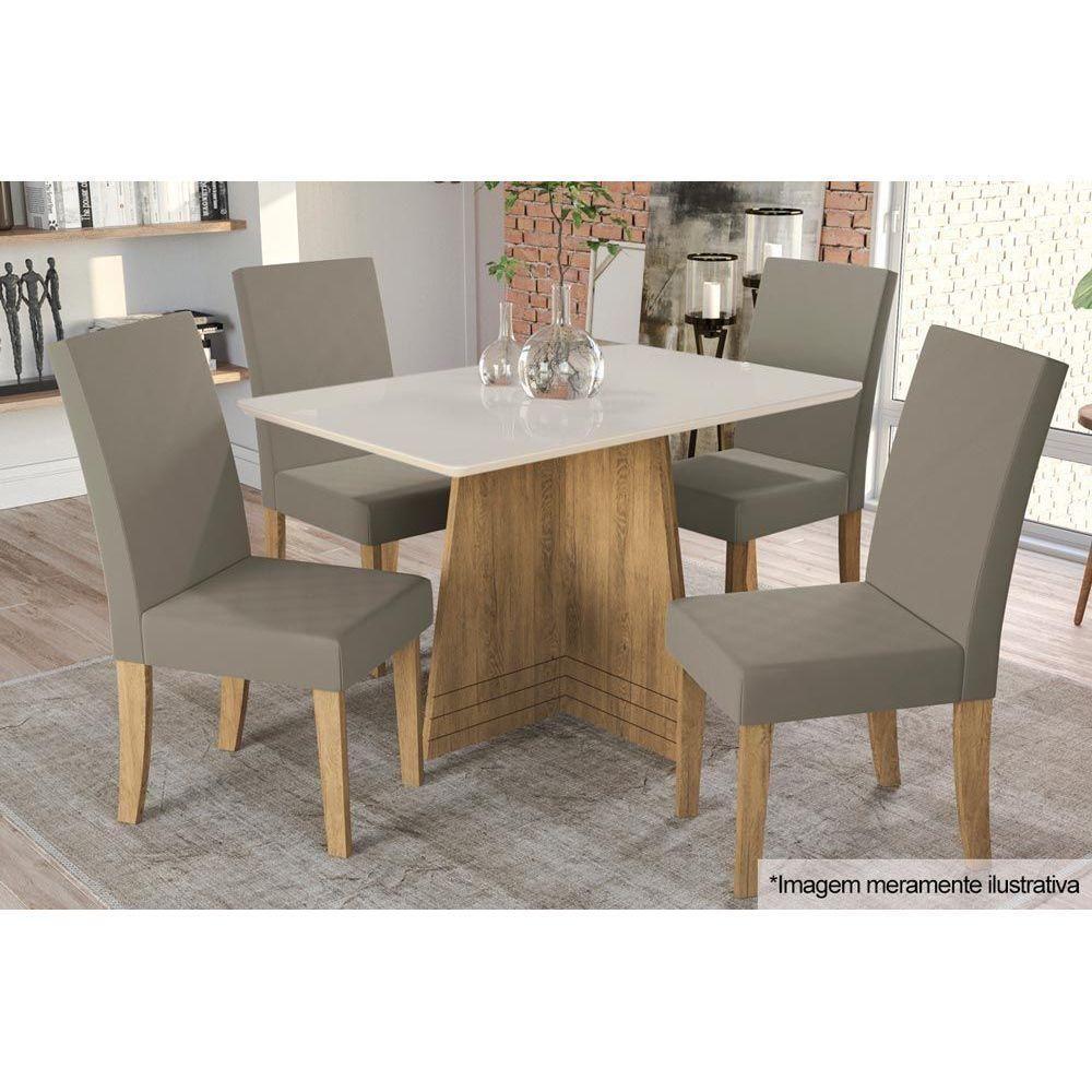 Tampo Mesa Sala De Jantar Madeirado C- Vidro Ta31 Crome-jantar-premium Retangular 120x80cm Preto-preto - Kappesberg - 3