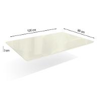 Tampo Mesa Sala De Jantar Madeirado C- Vidro Ta31 Crome-jantar-premium Retangular 120x80cm Preto-preto - Kappesberg - 2