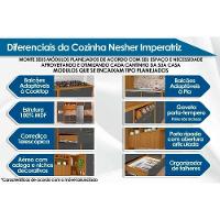 Kit Cozinha Modulada 4 Peças Imperatriz (2aéreos+1balcão+1paneleiro) C4p157 Freijo-grafite - Nesher - 2