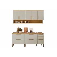 Kit Cozinha Modulada 4 Peças Riesling (2aéreos+2balcões) C4p247 Amendoa-off White - Ronipa - 1