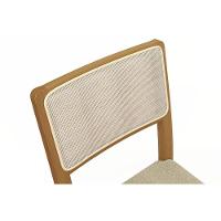 Kit 2 Cadeiras Sala Jantar Lola 2cmm001ca Premium Madeira Maciça 2 Un Carvalho-boucle Bege-tela Bege - Kappesberg - 5