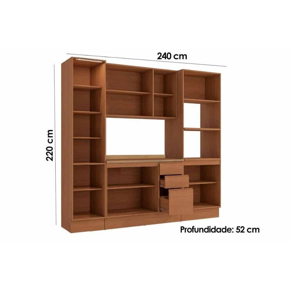 Kit Cozinha Modulada 5 Peças Ciela (2aéreo+1balcão+2paneleiros+1complemento) C5p82 Canela - Kappesberg - 3