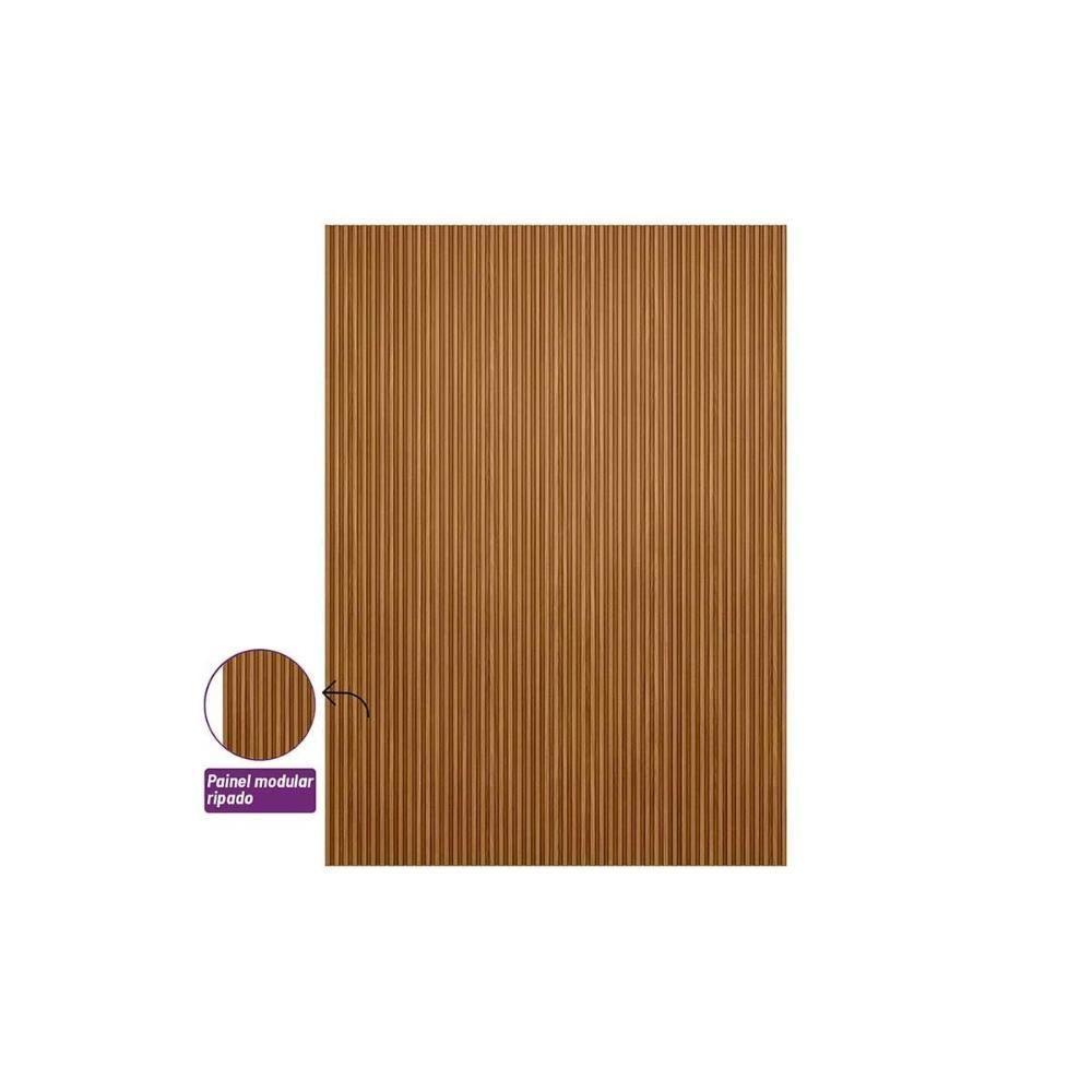 Painel P- Lavabo Até 75 Pol Modular 1.8 Ripado 180x250cm Nature Fosco - Linea Brasil - 5