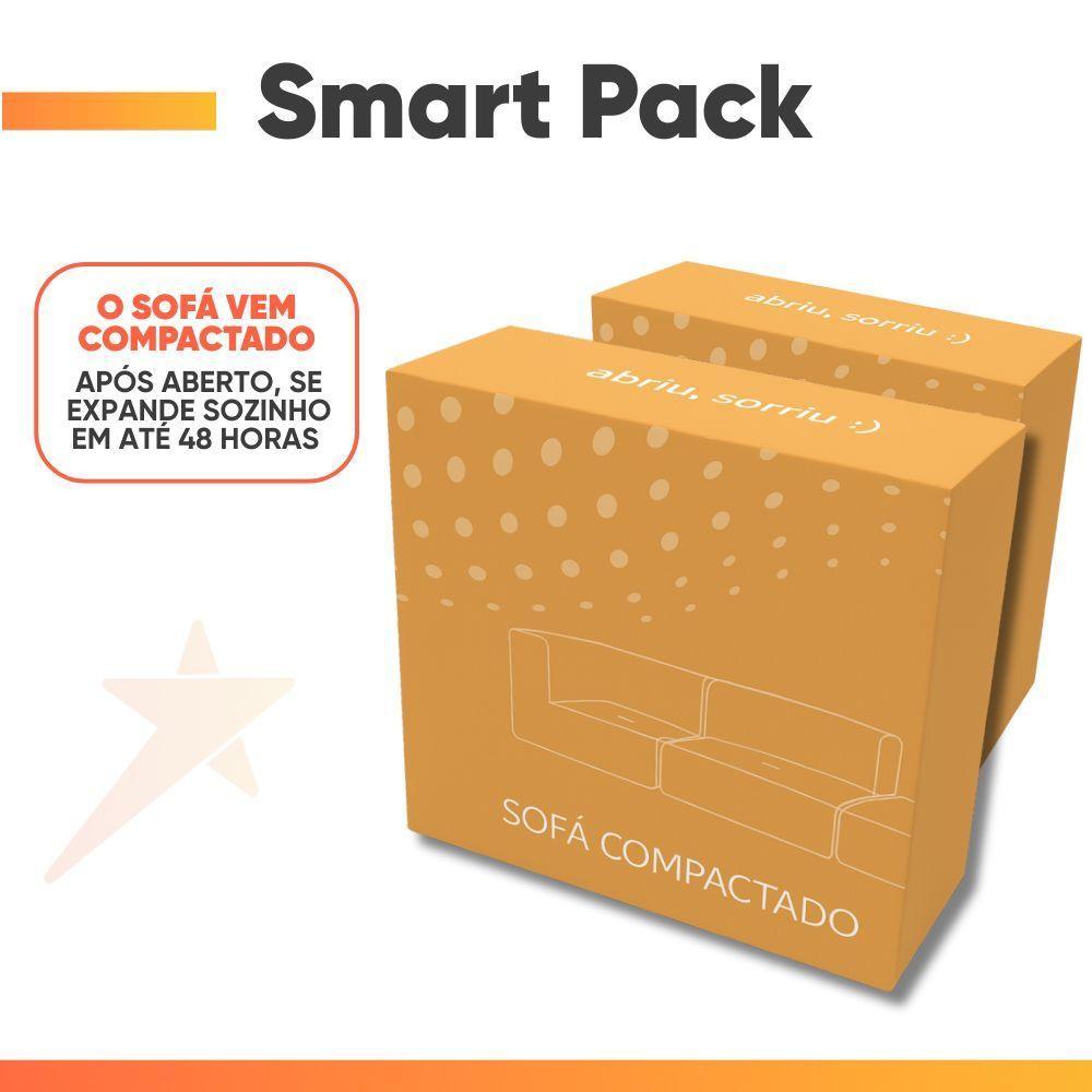 Sofá Puff In Box Modular Com Encosto - Smart Pack Vanilla - 2