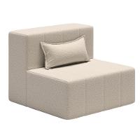 Sofá Puff In Box Modular Com Encosto - Smart Pack Vanilla - 1