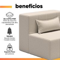Sofá Puff In Box Modular Com Encosto - Smart Pack Vanilla - 5