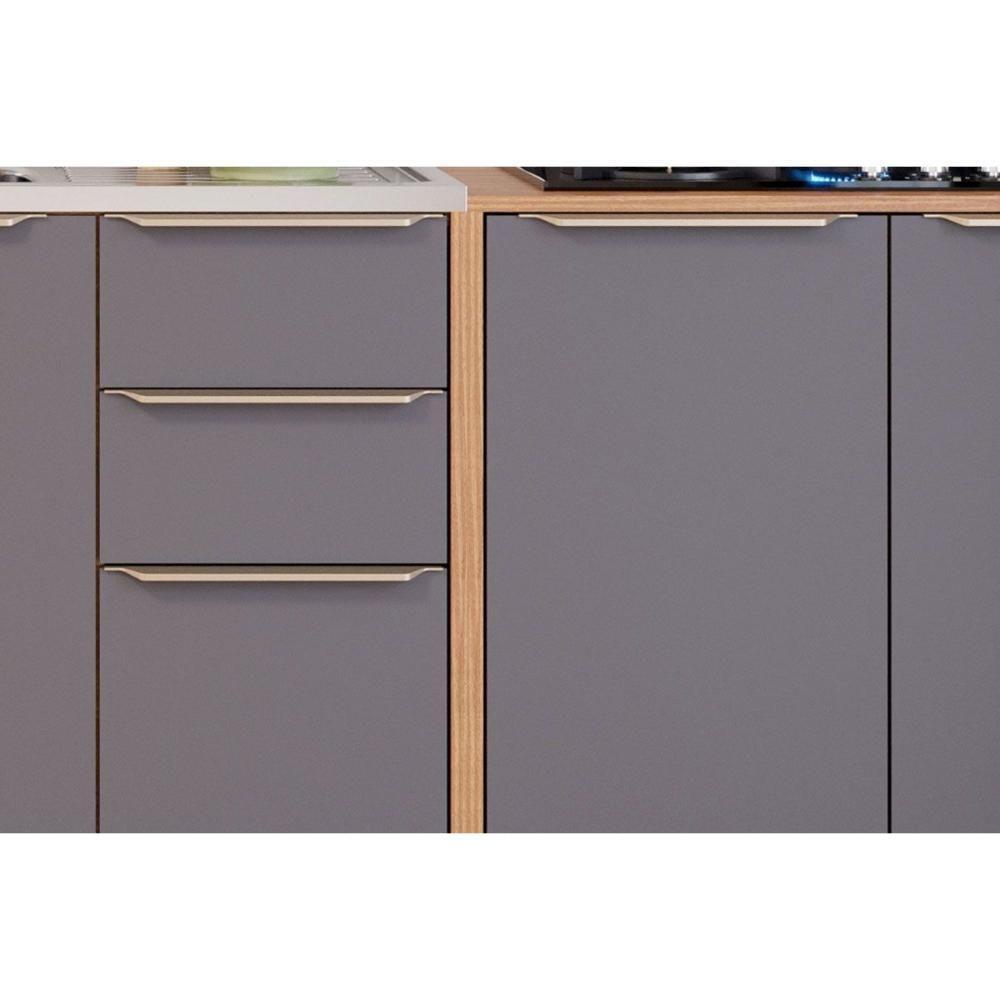 Módulo Cozinha Mgm Divina 5 Peças (2aéreos+2balcões+1torrequente) C5p187 Freijo-titanium-mgm - 8