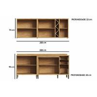 Kit Cozinha Modulada 4 Peças Tempranillo (2aéreos+2balcões) C4p241 Amendoa-off White - Ronipa - 2
