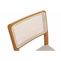 Kit 2 Cadeiras Sala Jantar Lola 2cmm004ca Premium Madeira Maciça 2 Un Carvalho-linho Bege Argila-tela Bege - Kappesberg - 3