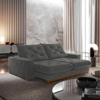 Sofá Retrátil Muzambinho 1,80m 2 Lugares Molas Ensacadas Txr Cinza - 1