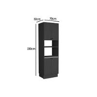 Paneleiro De Cozinha évora Ph 3128 C- 4 Portas 70cm Azul - Herval - 3