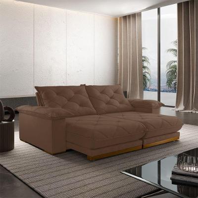 Sofá Retrátil Marrocos 2,10m 03 Lugares Molas Ensacadas Txr Cobre