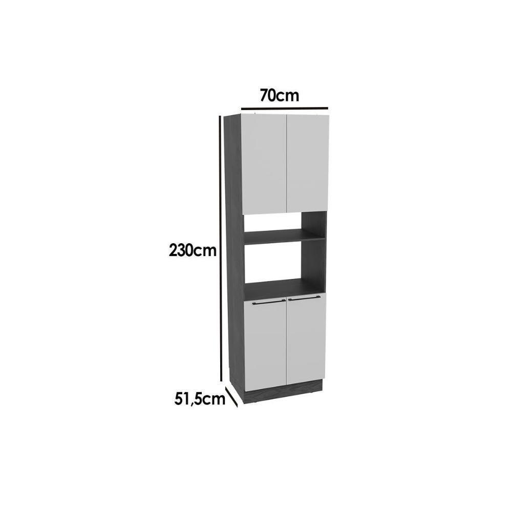 Paneleiro De Cozinha Amsterdam Ph 3137 C- 4 Portas 70cm Avela-off White - Herval - 3