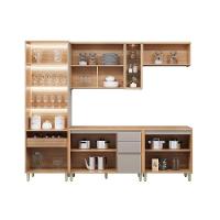 Kit Cozinha Modulada 5 Peças Allure (2aéreos+2balcões+1cristaleira) Cp23 Jequitiba-gris Fosco - Linea Brasil - 3