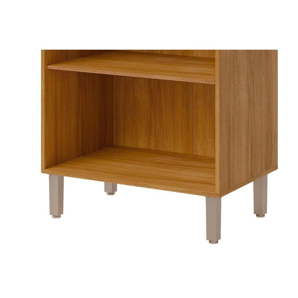 Paneleiro De Cozinha Cristaleira Celeste C- 4 Portas (2 C- Vidro Reflecta) E 1 Nicho 70cm Cinamomo-off White - Mgm - 6