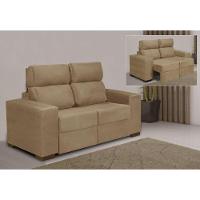 Sofá Retrátil E Reclinável 2 Lugares Bege Ferrari Bello - 1