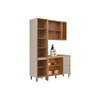 Kit Cozinha Modulada 3 Peças Allure (1aéreo+1balcão+1paneleiro) Cp29 Jequitiba-gris Fosco - Linea Brasil - 3