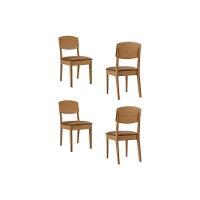 Kit 4 Cadeiras Sala Jantar Havana 4 Un Naturalle-suede Capuccino - Rufato - 1