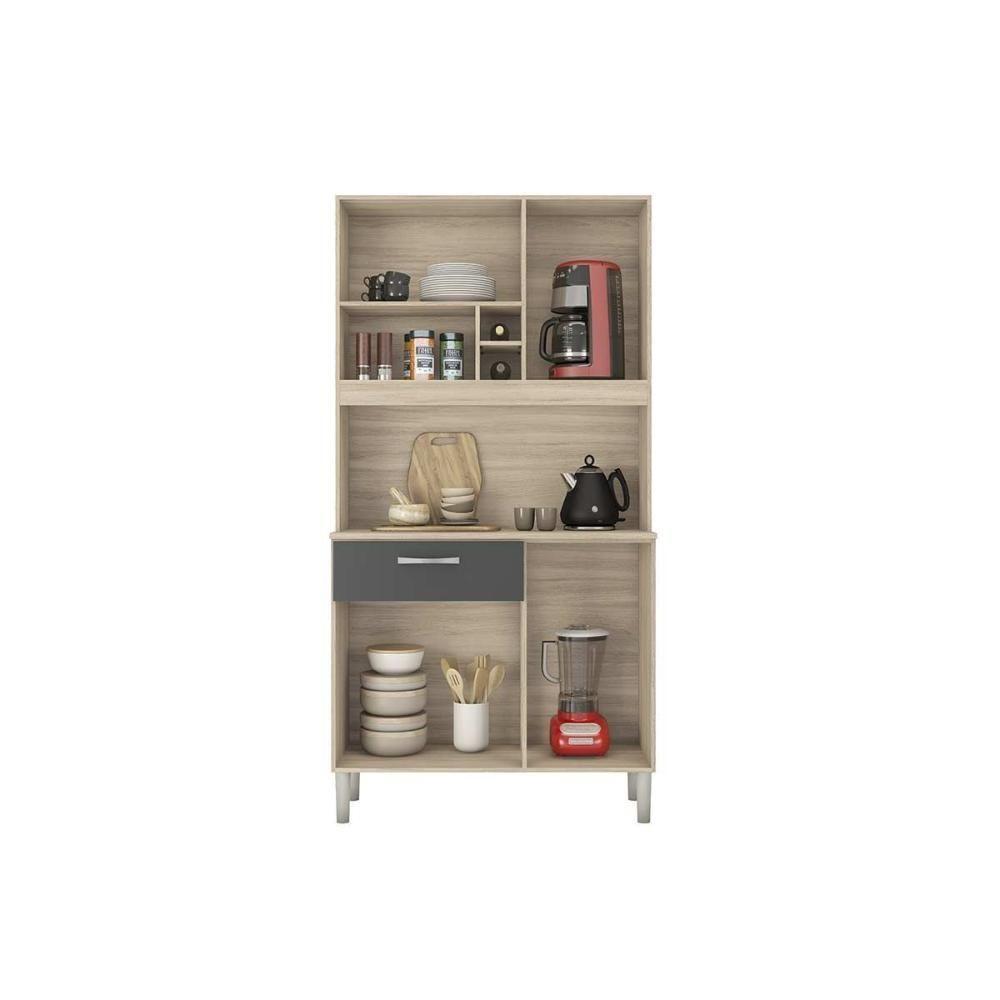 Kit De Cozinha Compacta Malta 4 Portas E 1 Gaveta 91cm Avena-grafito - Demóbile - 7