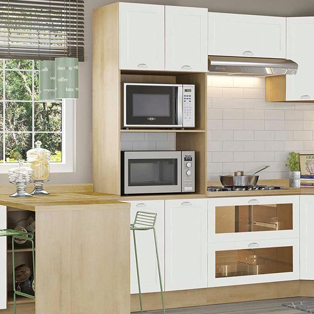 Paneleiro Torre Quente 4 Portas 218 Cm Cd384 Branco Dtall Branco - 2