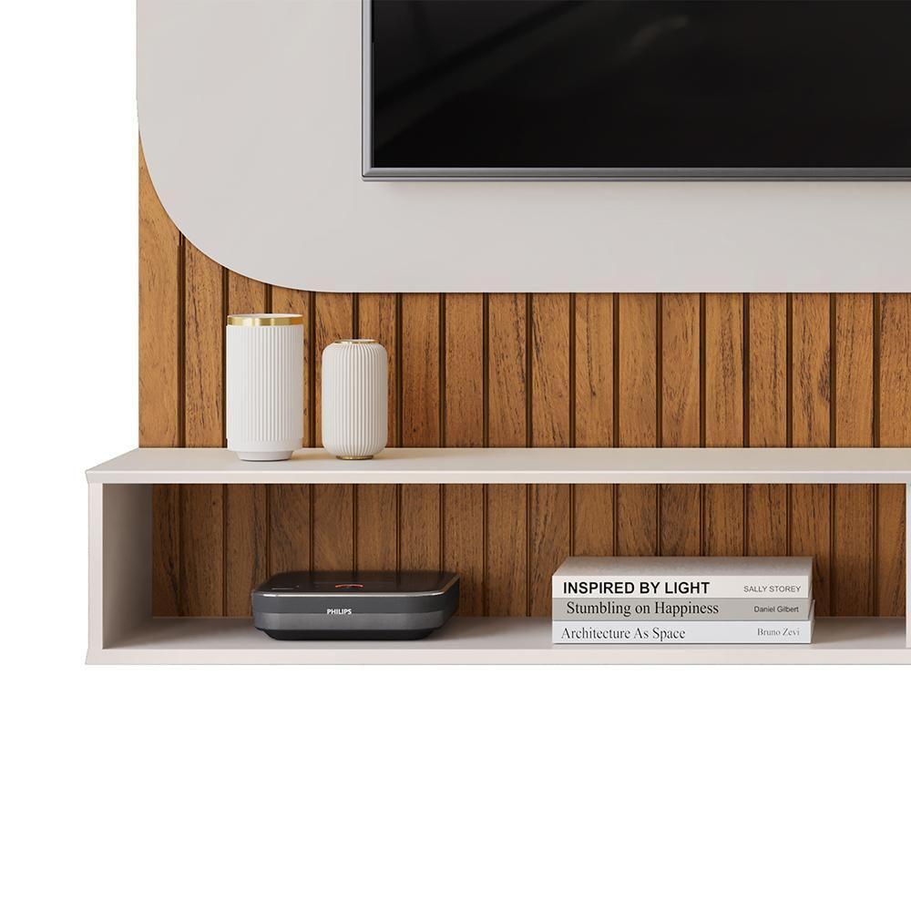 Painel Para Tv 65 Pol 1 Porta 150 Cm Tom Freijo Off White Dj Moveis Freijo Off White - 6