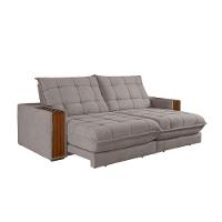 Sofá Retrátil Berlim 2,50m 4 Lugares Molas Ensacadas Txr Bege - 2