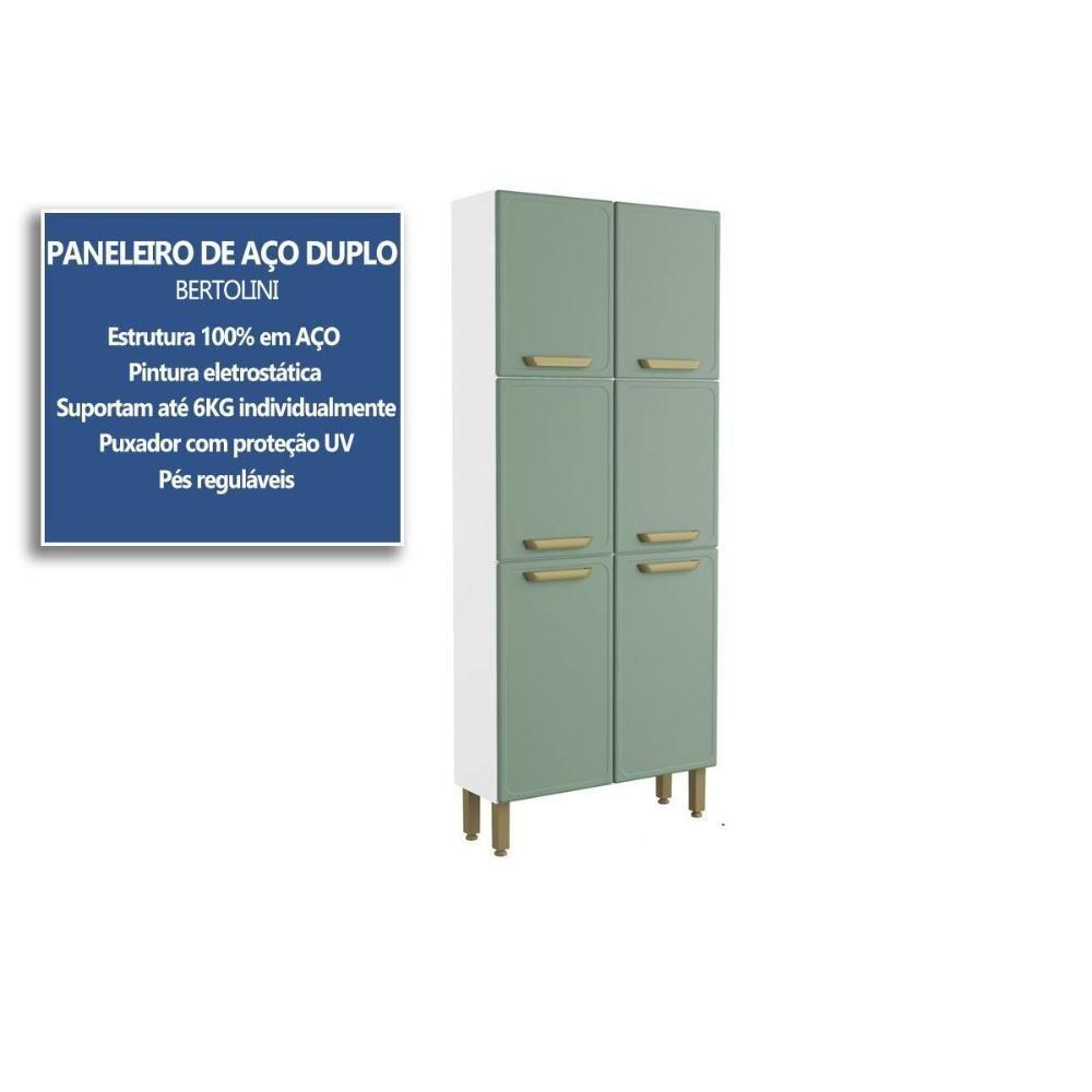 Paneleiro De Cozinha Bella C- 6 Portas 80cm Verde - Bertolini - 2