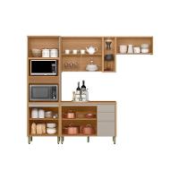 Kit Cozinha Modulada 4 Peças Allure (2aéreos+1balcão+1torrequente) Cp10 Jequitiba-gris Fosco - Linea Brasil - 3