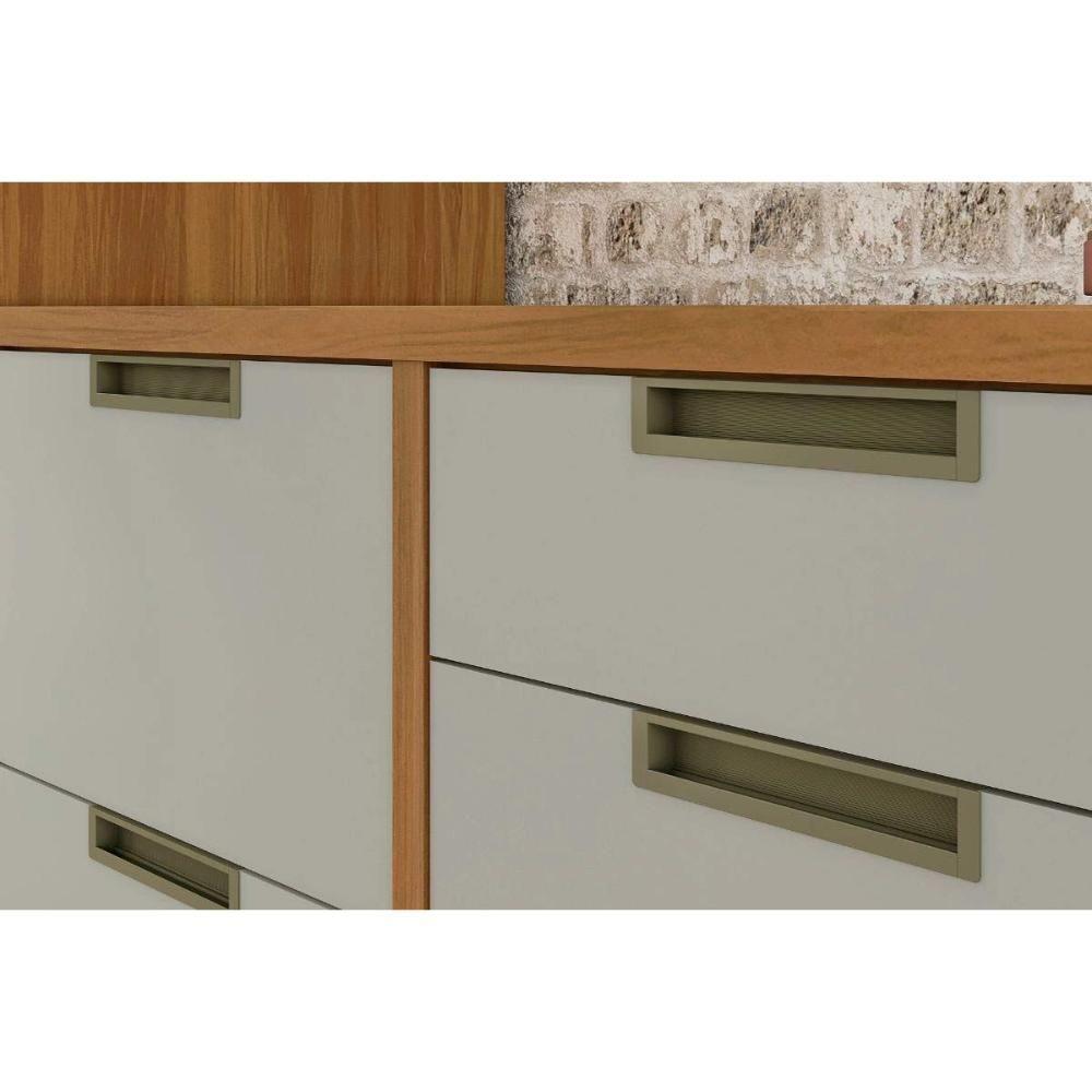 Kit Cozinha Modulada 6 Peças Imperatriz (3aéreos+2balcões+1torrequente) C6p84 Freijo-off White - Nesher - 6