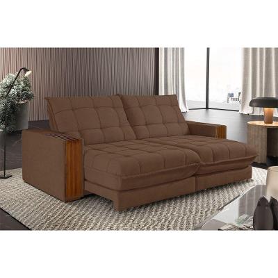 Sofá Retrátil Berlim 2,50m 4 Lugares Molas Ensacadas Txr Cobre