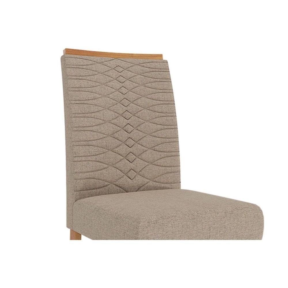 Kit 6 Cadeiras De Cozinha Clarice Wood 6 Un Carvalho-linho Bege - Cimol - 5