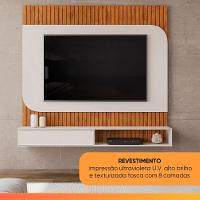 Painel Para Tv Até 65 Polegadas Detalhe Frisado Com Nichos Catar Madeirado/off White Madeirado/off White - 9