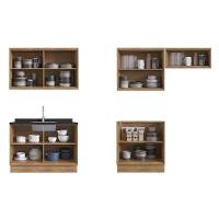 Kit Cozinha Modulada 6 Peças Versalis (3aéreos+2balcões+1complemento) C6p161 Freijo-cinza Argila - Herval - 3